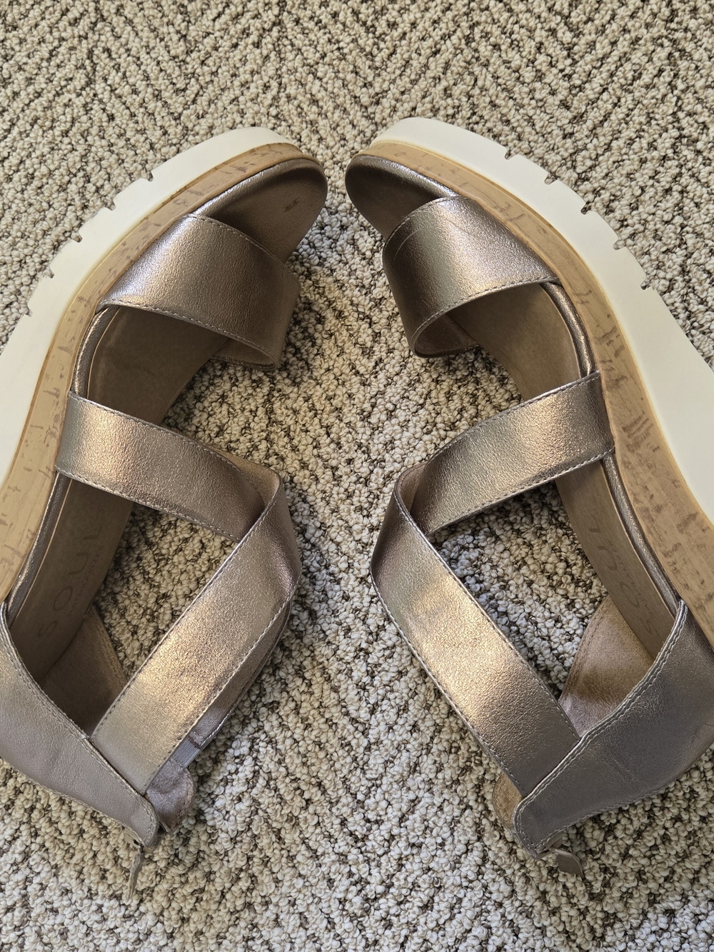 Soul Naturalizer Goodtime Ankle Strap Wedge Sandal In Warm Silver - Picture 7 of 12